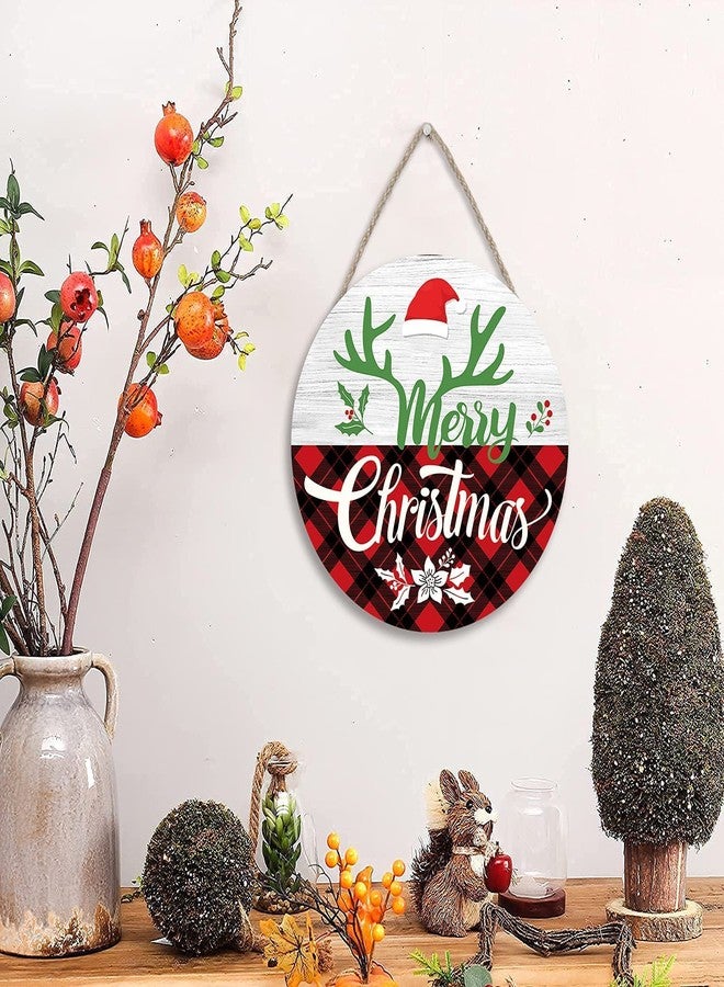 HOMECOR Christmas Decoration Home Wall Door Hanging (Wooden, 8 x 8 inch) - Image 2